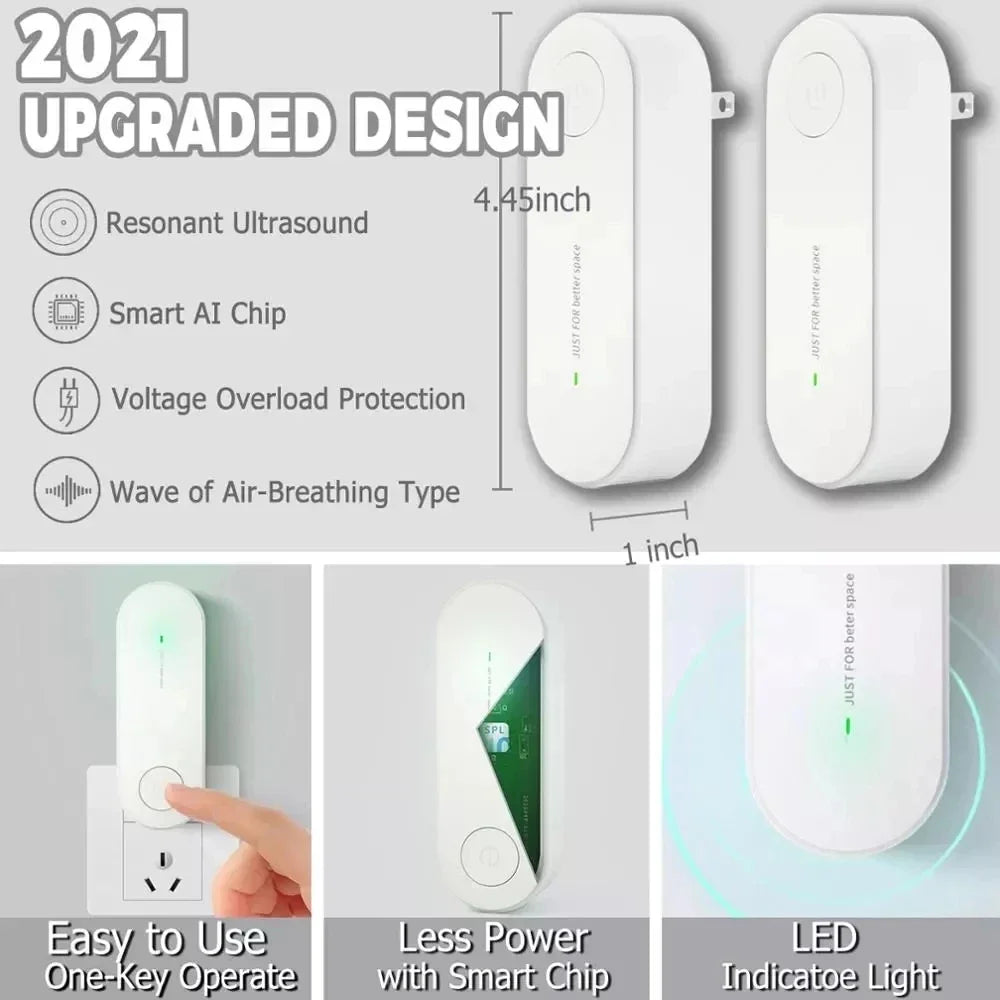 Nuevo repelente ultrasónico de insectos Xiaomi, repelente electrónico de mosquitos, ratones, arañas y cucarachas, insecticida portátil, control de plagas.