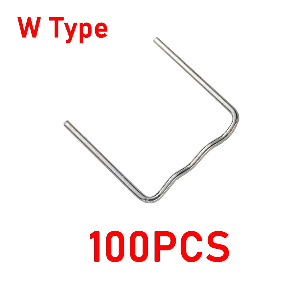 Plastic Welding Staples 1000/500/200/100Pcs 4 Types 0.8mm Welding Nails Plastic Welder Repair Nails Kit