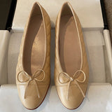 Women's Ballet Flat Shoes 2026 Spring New Round Toe French Elegance High-quality Leather Shoes Bow Comfortable Casual Shoes