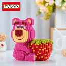 Linkgo Sanrio Building Block Pen Holder Luffy Stitch Chopper Pochacco Kuromi DIY Assembly Super Mario Puzzle Mini Bricks Toys