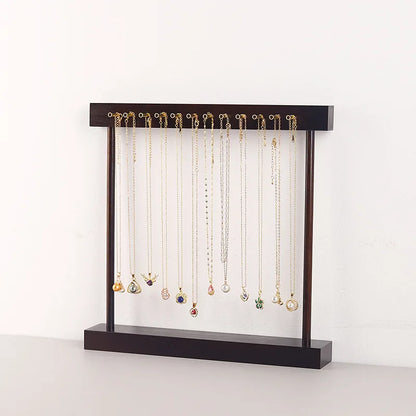 DIY Assembly Simple Solid Wood Necklace Display Rack Large Capacity Jewelry Rack Collection Pendant Rack Ornaments Rack Props