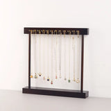 DIY Assembly Simple Solid Wood Necklace Display Rack Large Capacity Jewelry Display Stand Collection Pendant Rack Ornaments Display Stand Props