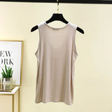 Plus size L to 6XL Modal Women's tank Tops U-Neck Summer Thin sleeveless Bottomed Top Loose Tee Tops  vest comfort homewear