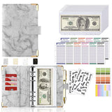 New A6 Budget Plan Notebook Cash Envelope Saving Money 6-Hole Binder for Financial Management A6 Loose-Leaf Notebook Binder
