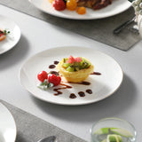 MALACASA Nori 16/32-Piece Nordic European White Bone China Tableware Set with Bowl, Dinner, Dessert, & Soup Plate Set for 4/8 people