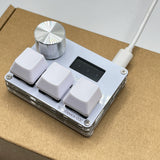 O3C SayoDevice OSU O3C Rapid Trigger Hall Switches Magnetic Pink Switches Keyboard With Knob Screen Copy Paste Shotcut