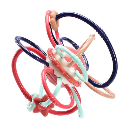 Baby Teething Toys Silicone Chew Teether Teethers for Babies Development Baby Rattle Newborn Infant Sensory Baby Toys 0-3-6-12 M