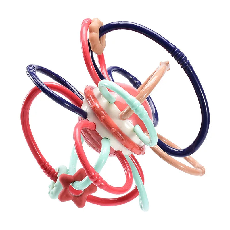 Baby Teething Toys Silicone Chew Teether Teethers for Babies Development Baby Rattle Newborn Infant Sensory Baby Toys 0-3-6-12 M