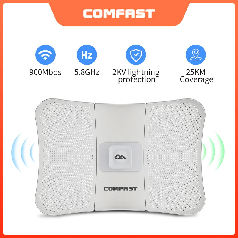5-25Km Long Range 30dBm High power Outdoor wifi CPE 900Mbp 5G 26dbi Antenna Access Point Wifi Signal Amplifier Bridge Router AP