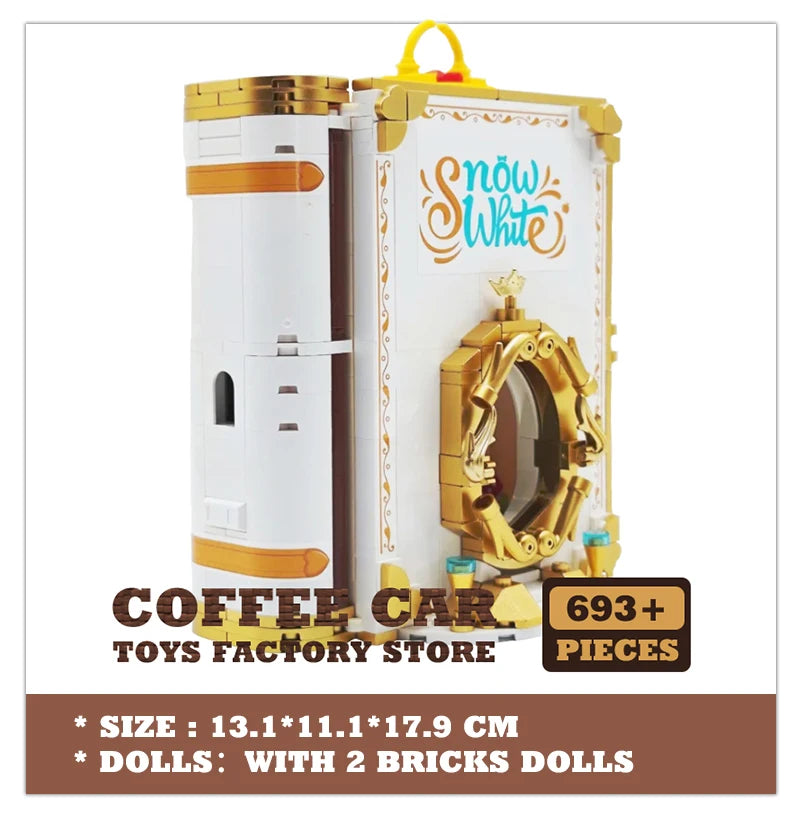 Dream Princess 3D Storybook Building Blocks Books Anime Film MOC Bricks Toys Cute Fairy TalesModel Children Girl Birthday Gifts