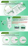 1200ml Household Enema Colonic Irrigation Douche Kit Reusable Cleaning Detox Bag With 10 Cleaning Heads