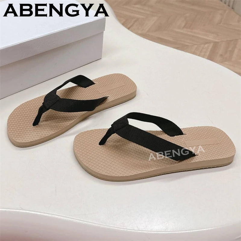 2025 Summer Hot Red Sole Flip Flops Flat Slippers For Women&Men Thick Sole Lazy Mules Casual Vacation Beach Slides Couple Shoes