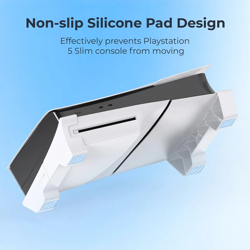 Horizontal Stand for PS5 Slim/Pro Games Console Anti-slip Cooling Base Bracket for PlayStation 5 Slim Console Game Accessories