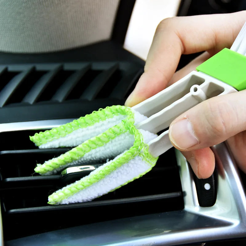 Escova de limpeza para saída de ar condicionado de carro, removedor de poeira, persianas, limpador de teclado, acessórios de limpeza interior do carro