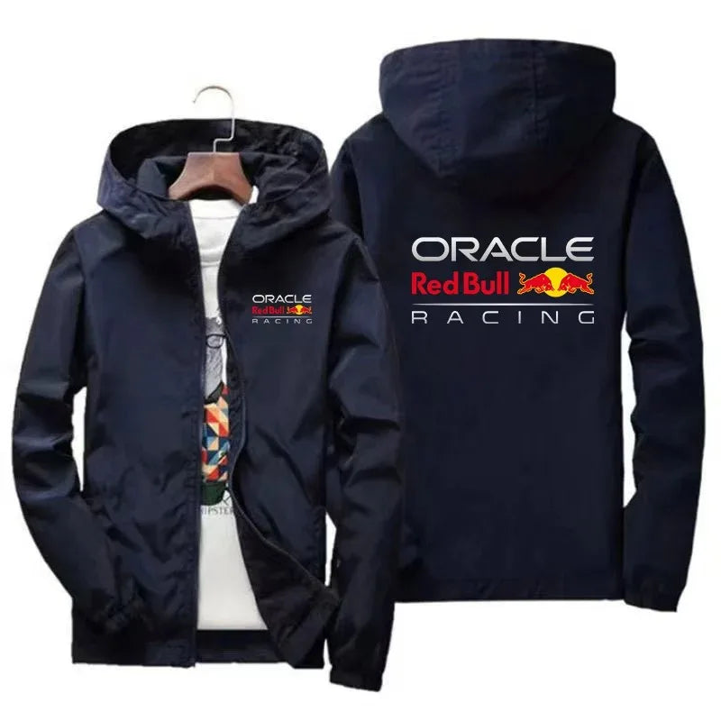 Red Bull logo racing team spring and autumn jacket men's waterproof windbreaker casual fashion sportswear men's outdoor fashion