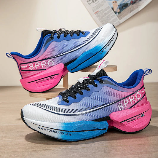 Marathon Air Cushion Men's Sports Running Shoes Breathable Lightweight Women's Comfortable Athletic Non-slip Carbon Plate Sneakers