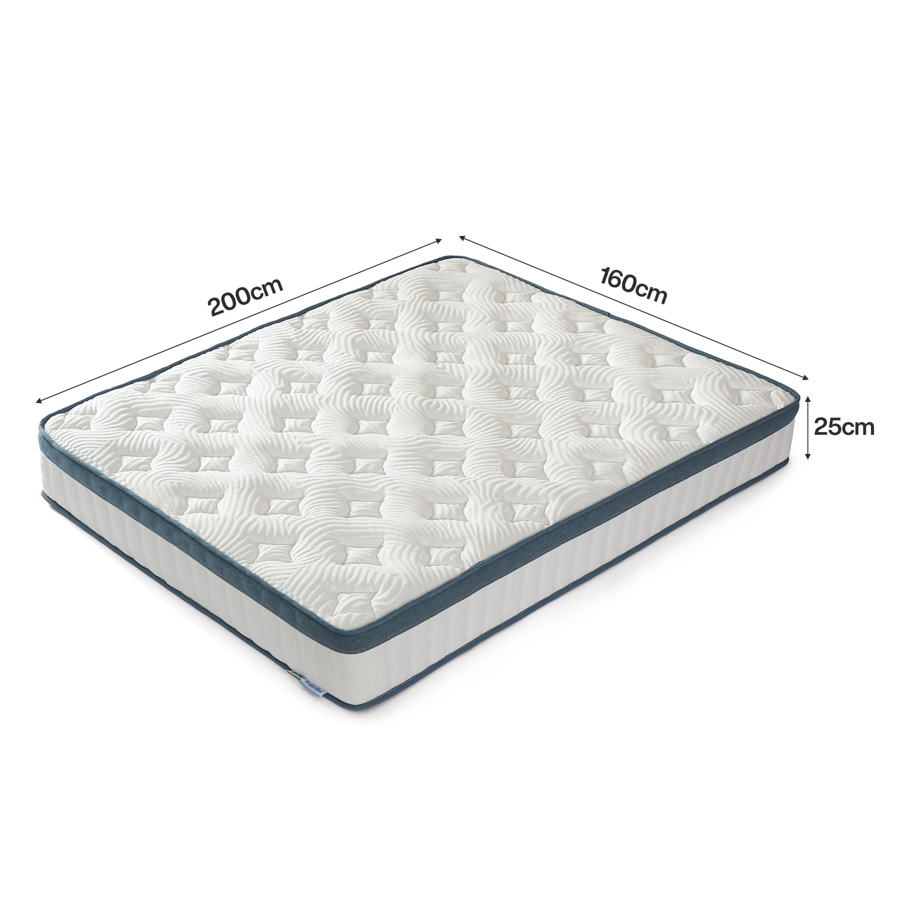 Tribesigns mattress 140x200 cm Height 25 cm Pocket spring Core mattress Medium Hardness H3 7-Zone Orthopedic mattress