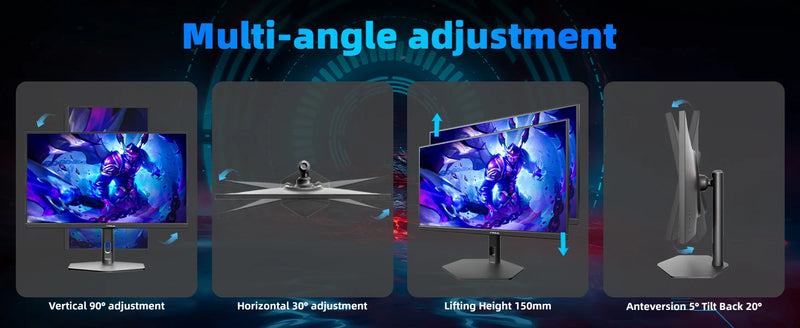 FYHXele 27 inch 380Hz Gaming Monitor 1080P IPS 0.5ms GTG Computer Monitor Adjustable Vertical Monitor Support FreeSync HDR VESA