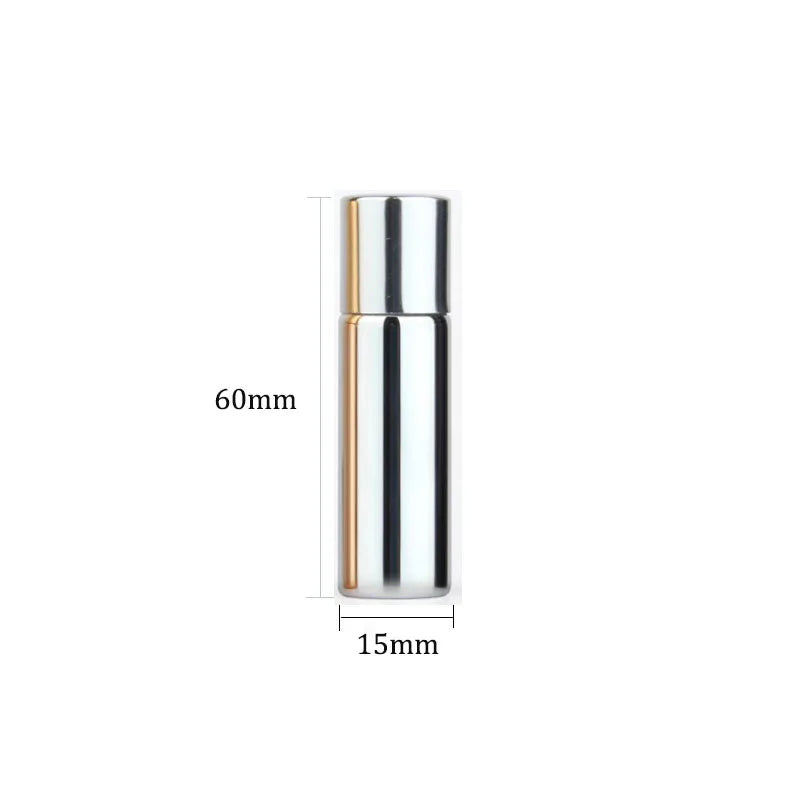 5/10ml UV Glass Stainless Steel Beads Essential Oil Roll-on Glass Bottle Eye Cream Massage Application Sample 1pc