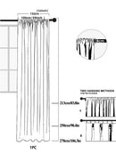 Bedroom and Living Room 1PC Solid Brown Simple Light-transparent Opaque Curtains