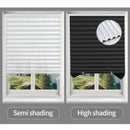 Self-Adhesive Pleated Blind High Shading Non-Woven Window Shade Bathroom Kitchen Balcony Zebra Blackout Curtain