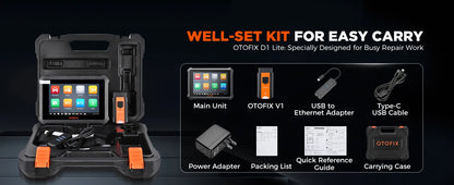 Escáner OBD2 automotriz OTOFIX D1 Lite, actualización de 2 años, control bidireccional, herramienta de escaneo de diagnóstico de todos los sistemas FCA SGW CAN FD y DoIP