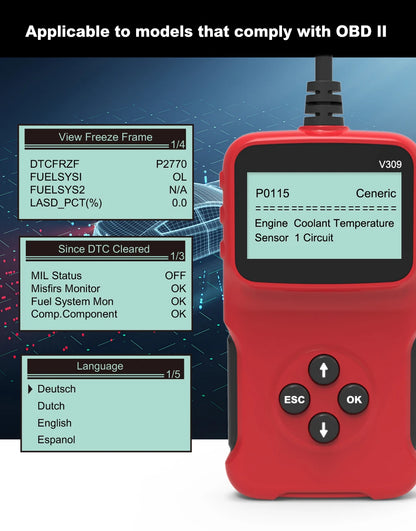 New OBD2 Scanner Professional Auto Engine System Diagnostic Lifetime Free Automotive DTC Lookup Code Reader Car Diagnostic Tool