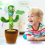 Cactus parlante interactivo para niños, juguete electrónico de peluche con forma de cactus parlante bailando, ideal como decoración para el hogar, regalo de Navidad.