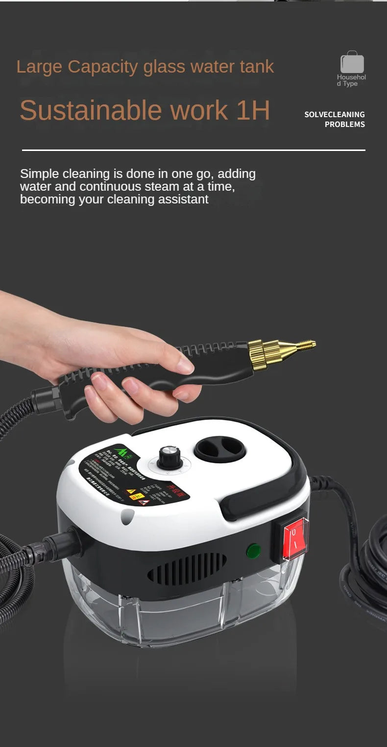 2500W Steam Cleaner High Temperature Jet Washer Range Hood for Kitchen Air Conditioner Car Cleaning Machine Home Appliances