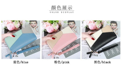 Long Women's Wallet Female Purses Tassel Coin Purse Card Holder Wallets Double Zipper Pu Leather Clutch Luxury Money Phone Bag