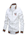 Vintage Mickey Mouse Print Men's Bomber Jacket Casual Lightweight Windproof Coat