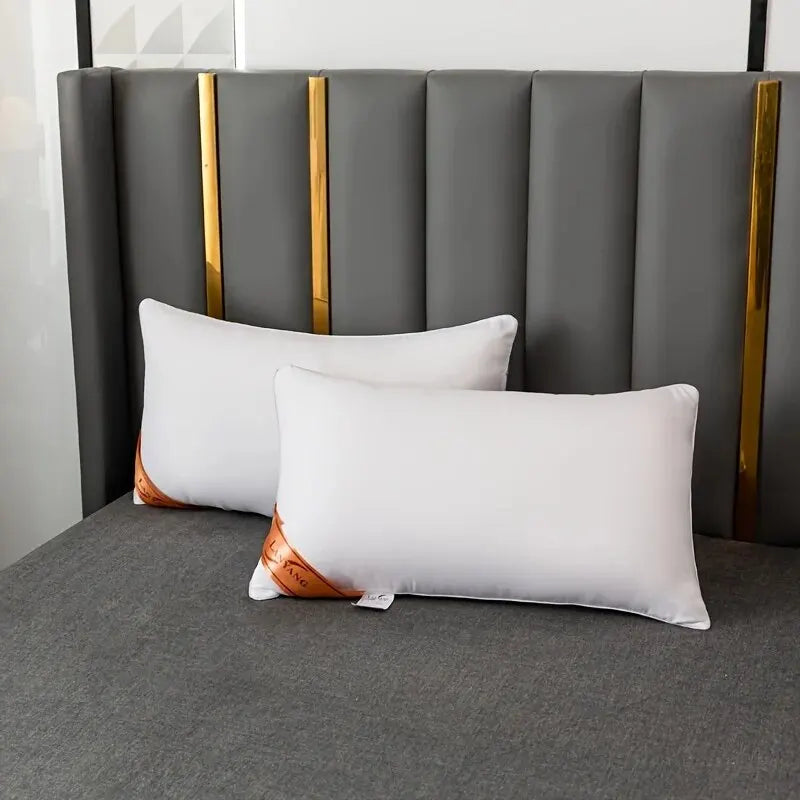 1pc White Bounce Back Pillow Solid Color Soft Comfortable Bedroom Bed Sleep 5star Hotel Home Single Adult Pillow