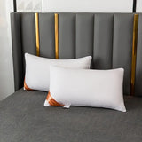 1pc White Bounce Back Pillow Solid Color Soft Comfortable Bedroom Bed Sleep 5star Hotel Home Single Adult Pillow