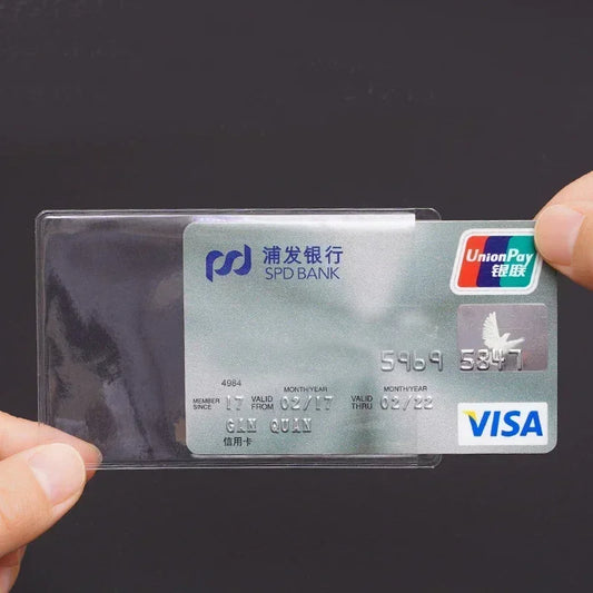 1/5/10pcs Clear Transparent Waterproof Card Cover Women Men Card Holder Case Credit Cards Bank ID Card Badge Protect Sleeve