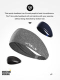 WRELS 1/2/3Pcs Sweatband Sports Headband for Men Women Moisture Wicking Workout Headband Sweat Band Non Slip Elastic Hairband