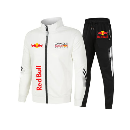 2025Red Bull Logo Men's Polo Set 2-piece New Red Bull Printed Jacket Men's Fashion Casual Simple Baseball Jacket Polo Set Stormt