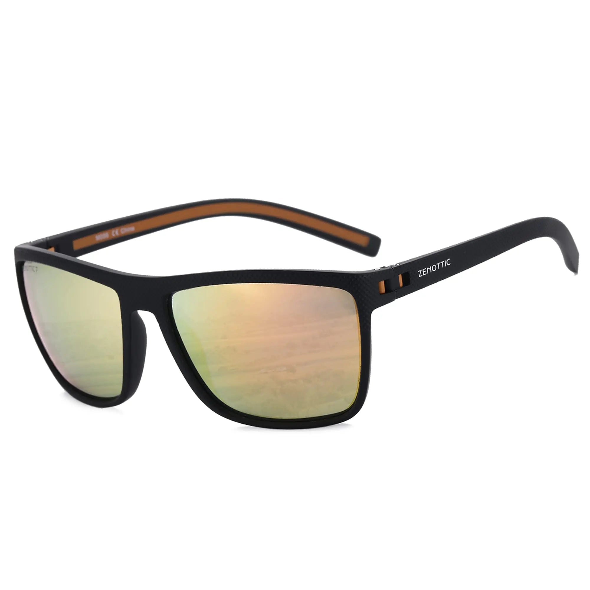 ZENOTTIC Polarized Sunglasses for Men Shades Lightweight TR90 Frame UV400 Protection Square Outdoor Travel Driving Sun Glasses