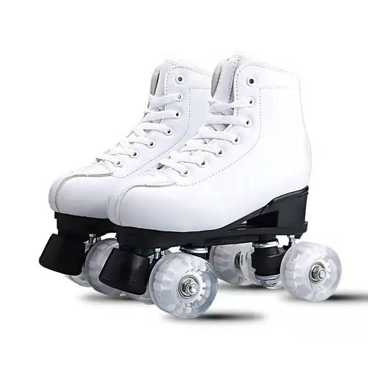Adult Double Row Roller Skates Men and Women Flashing Four-Wheel Skates Fancy Skate Rink Professional Adult Skates