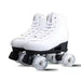 White leather glitter