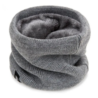 Pañuelo cálido para el cuello, bufanda de felpa de invierno, tejido de lana, color liso, a la moda, para hombre y mujer, resistente al frío, para exteriores.