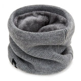 New Warm Neck Cover Neckerchief Winter Plush Muffler Woolen Knitting Fashion Solid Color Men Women Cold-proof Scarf Outdoors
