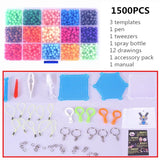 DIY Water Spray Magic Sticky Beads Toy Set Children's Handmade Puzzle Craft Kit Sensory Crystal Beads Kids Art Educational Gifts