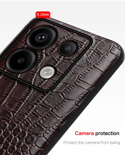 Genuine Cowhide Leather Phone Case for Xiaomi Mi 14 Ultra 13T Pro 14T Pro Poco X6 Pro Back Cover for Redmi Note 13 Pro Plus 5G