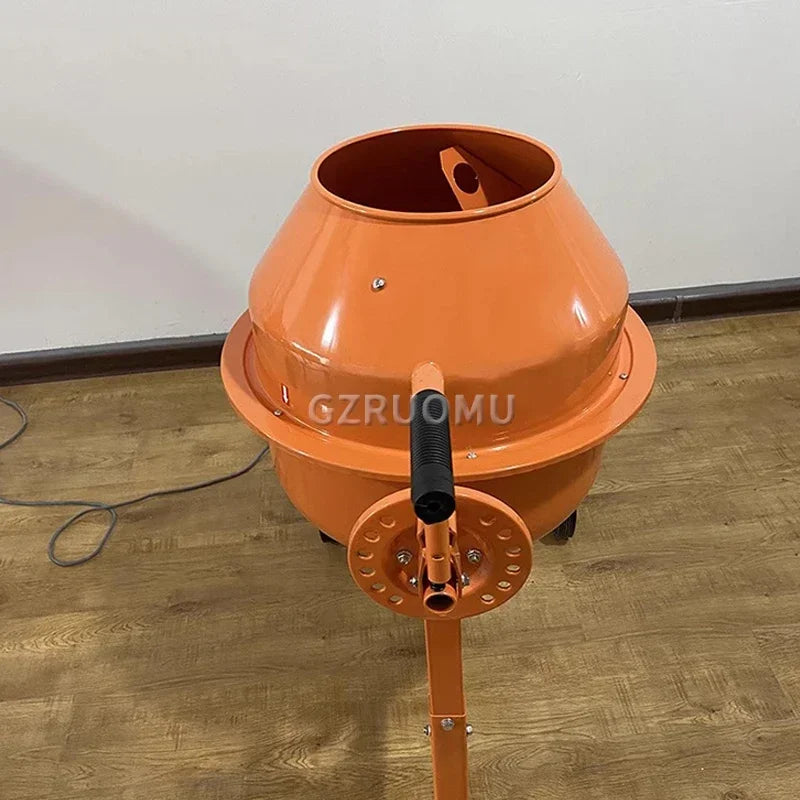 63L Electric Concrete Mixer Multifunctional Vertical Feed Blender Household Construction Industry Cement Mortar Mixing Equipment