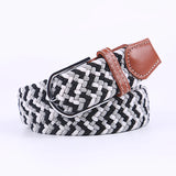 107/120/130cm UNISEX Casual Knitted Pin Buckle Women Belt Woven Canvas Elastic Expandable Braided Stretch Jeans Belts for Men