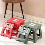 Lightweight Folding Step Stool Multi-Purpose Handheld Thickened Footstool Non-Slip Plastic Small Benches for Kitchen