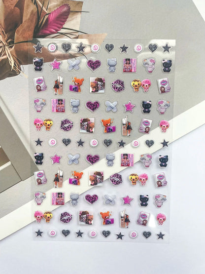 Super Mini Phone Leopard Print Luggage Tags Nail Art Diy Loptop Phone Shell Water Bottle Waterproof Stickers