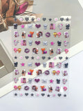 Super Mini Phone Leopard Print Luggage Tags Nail Art Diy Loptop Phone Shell Water Bottle Waterproof Stickers