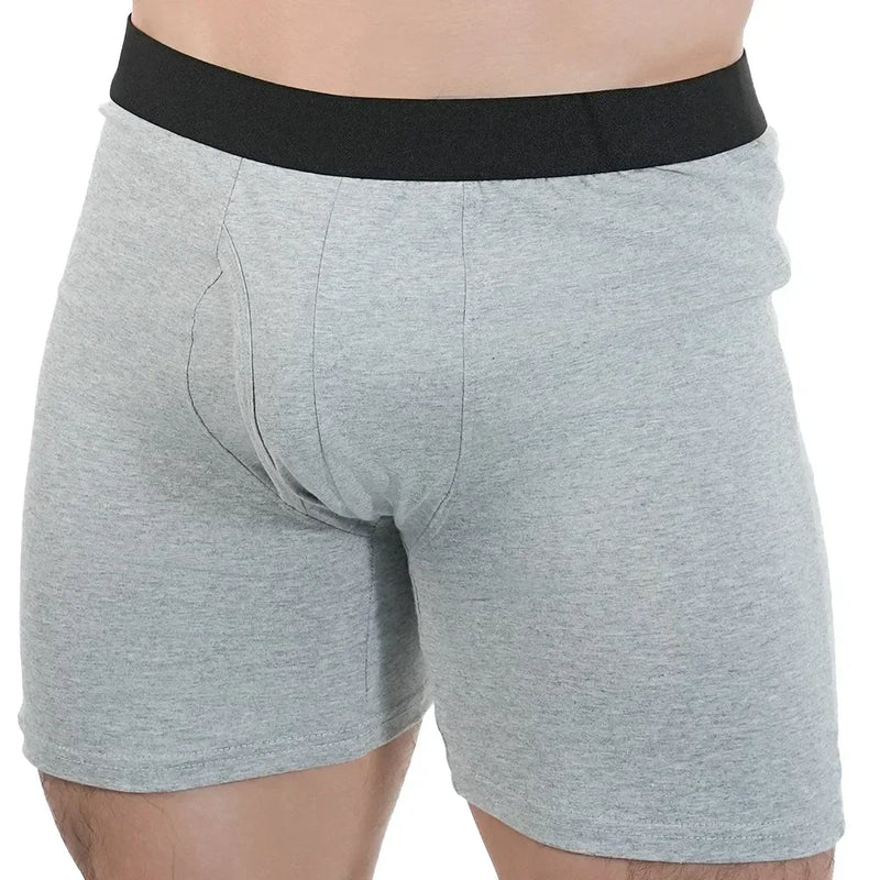 Man Mid-Long Boxer Shorts Sport Underwear Cotton Underpants Sexy Boxershorts Breathable Panties Large Boxers Hombre Men's Gifts