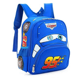 Cartoon carro saco de viagem para crianças, jardim de infância, mochila para meninos 3D saco impermeável, 2-5 anos de idade, quente